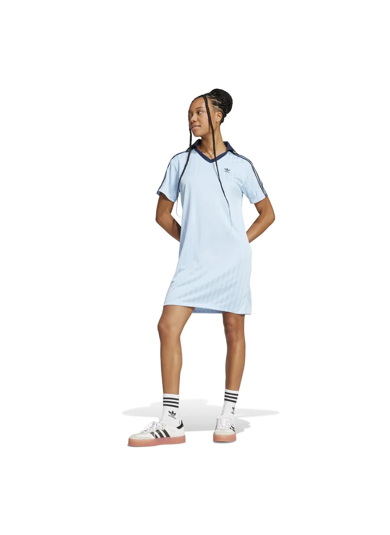 Adidas adidas V-NECK SS DRESS Blue Originals Women SKIRTS / DRESSES