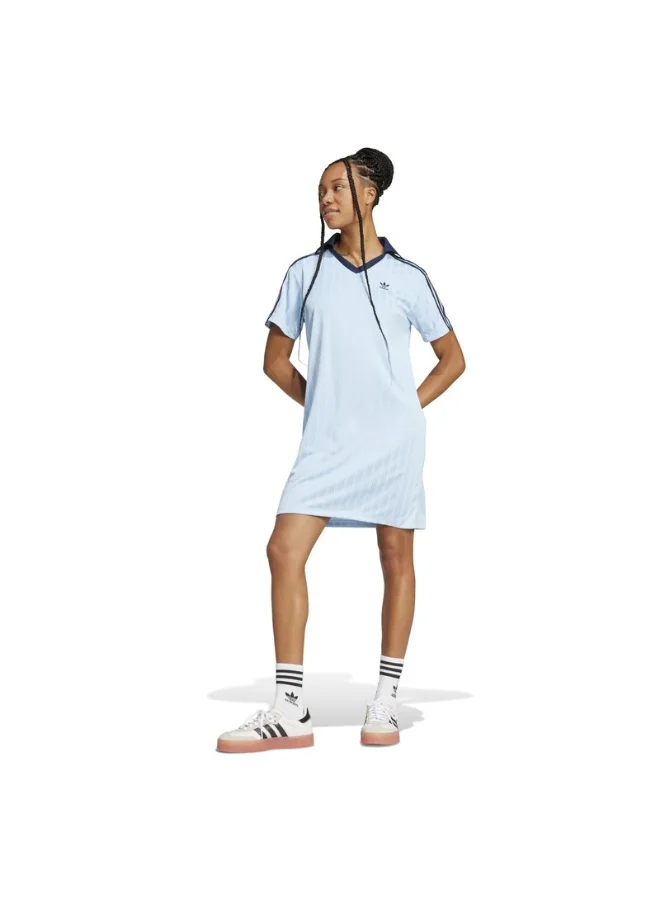 Adidas V-NECK SS DRESS Blue Originals Women SKIRTS / DRESSES