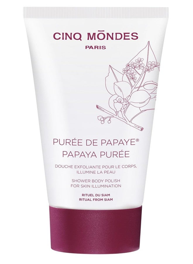 Cinq Mondes Papaya Puree Exfoliating Body Polish-5.0 Fl.Oz. - Daily Body Wash And Body Scrub In One For The Shower - All Skin Types Benefit - Safe For Sensitive Skin - Image 1