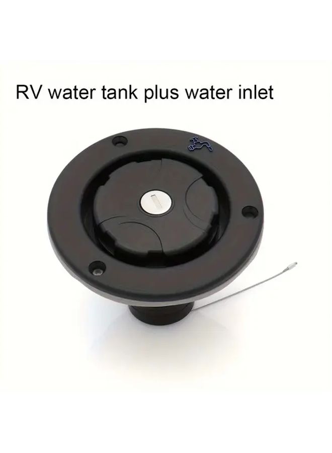 Lockable Black RV Water Tank Door Leak Proof Gravity Fill Cap for Freshwater Tanks - Image 5