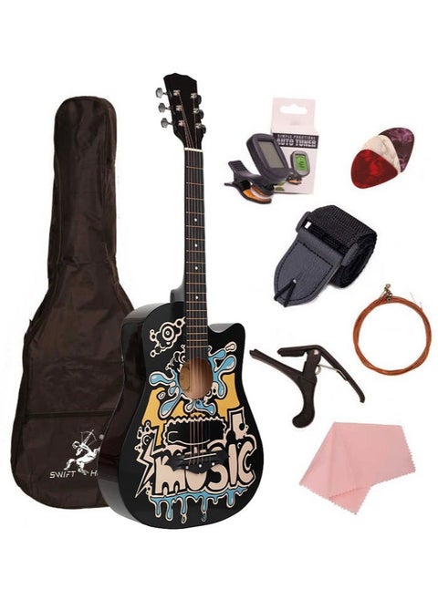 38 Inch Classical Guitar for Beginner Adult with Bag, Tuner, Picks, Strings, Capo, Strap Right Hand