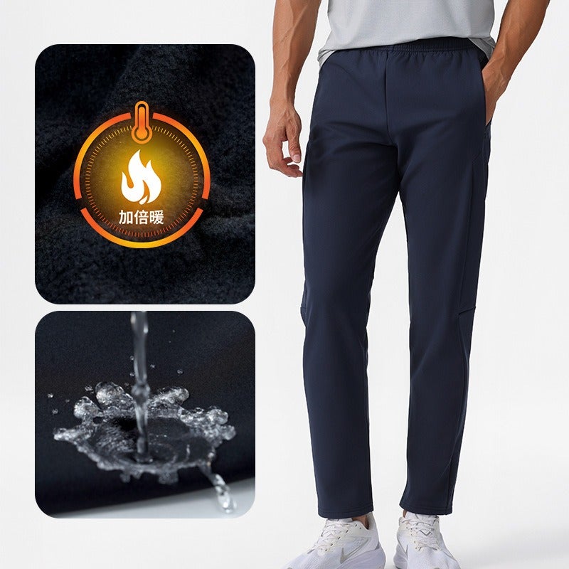 Ou Ke Men's Outdoor Hiking Trousers Autumn Winter Thick Casual Pants Windproof Waterproof Trekking Running Trousers - Image 1
