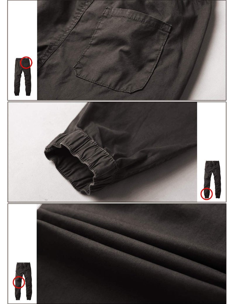 Match Men's Loose Fit Chino Washed Jogger Pant (38, 6535 Dark Khaki) - Image 5