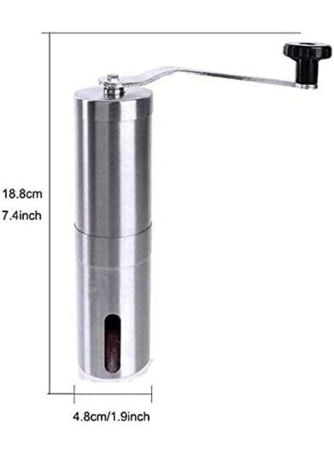 دينكس مطحنة قهوة يدوية من الفولاذ المقاوم للصدأ مع شفرة مخروطية من السيراميك قابلة للتعديل - سعة 40 جرام - Image 4