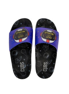 CUBS Printed Everyday Wear Eco-Friendly Pvc Slides For Kids Lightweight Easy To Wash And Anti-Slip Soles 
