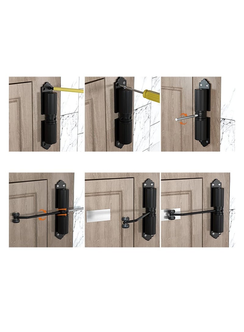 Hydraulic Door Closer Heavy Duty Automatic for Home and Business Adjustable Safety Design Fire Rated Black - Image 2