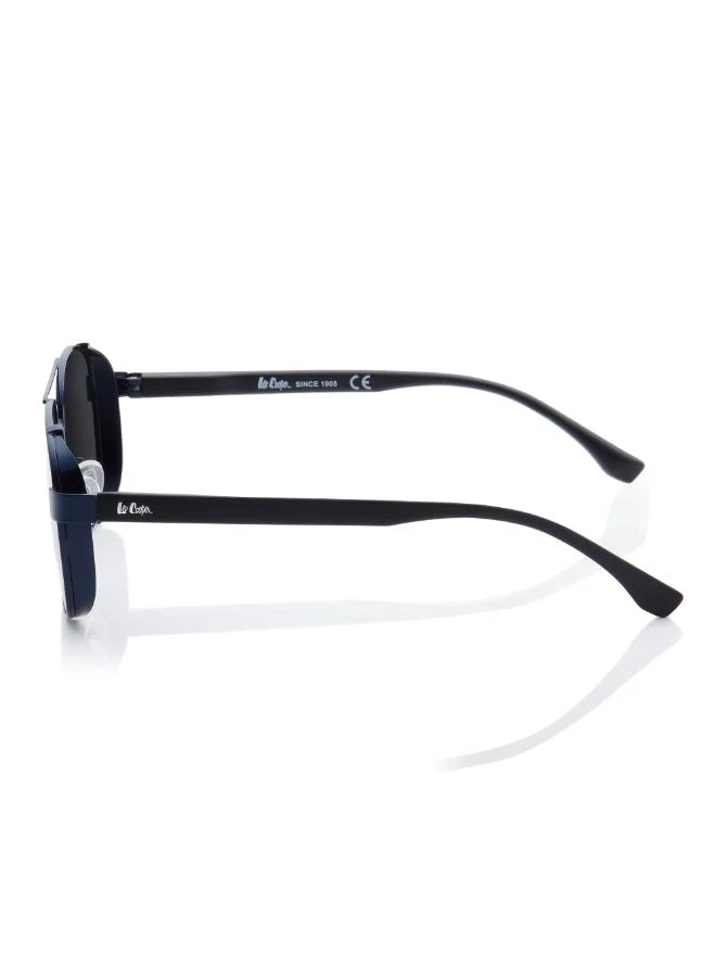 Lee Cooper Polarized Sunglasses Matte Dark Blue Frame Silver Mirror Mirror Lens 59mm  - LC1209C03