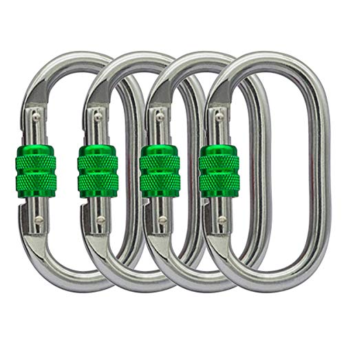BYANG Heavy Duty Locking Climbing Carabiner Clip CE Rated 25 kN 5600 LB Rugged Terrain Approved Industrial Strength Twist Lock Carabiners Clips for Rigging, Ropes, Hammocks, Camping - Image 1