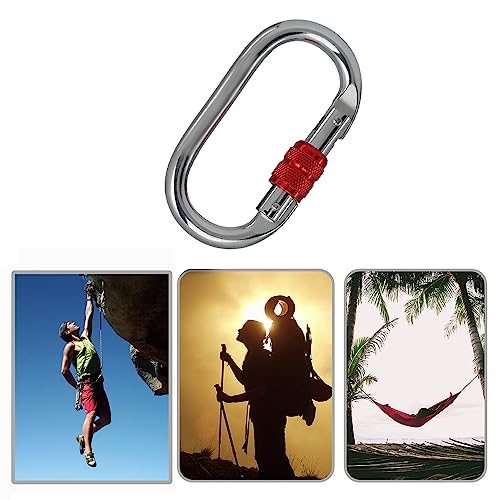 BYANG Heavy Duty Locking Climbing Carabiner Clip CE Rated 25 kN 5600 LB Rugged Terrain Approved Industrial Strength Twist Lock Carabiners Clips for Rigging, Ropes, Hammocks, Camping - Image 3