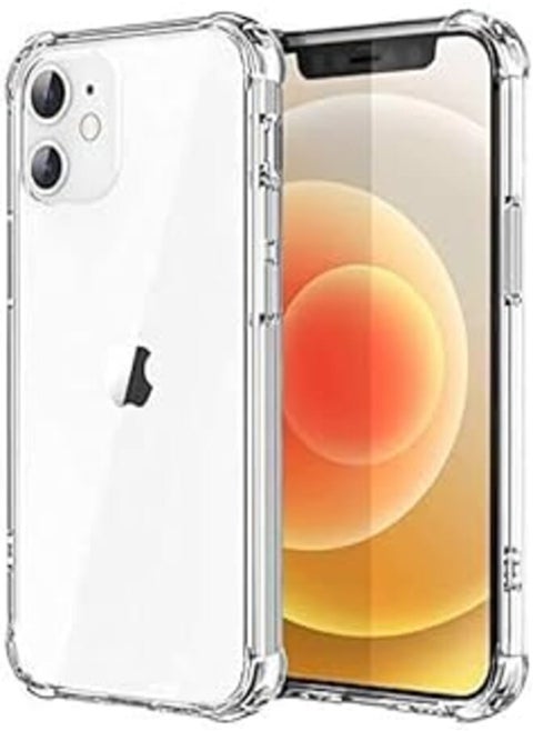 (iPhone 12) Clear Anti-Scratch TPU Back Case with Shockproof Corner Protection for Apple iPhone 12