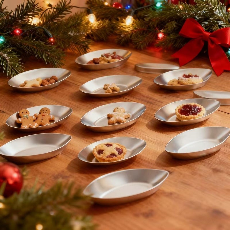 8pcs Boat Shaped Aluminum Tart Molds Non Stick Pudding Cups Durable Baking Molds For Pastries Eggs Dessert Holiday Party Kitchen Baking - Image 2