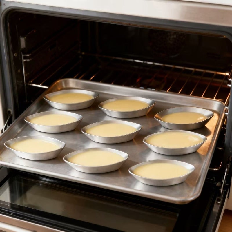 8pcs Boat Shaped Aluminum Tart Molds Non Stick Pudding Cups Durable Baking Molds For Pastries Eggs Dessert Holiday Party Kitchen Baking - Image 5