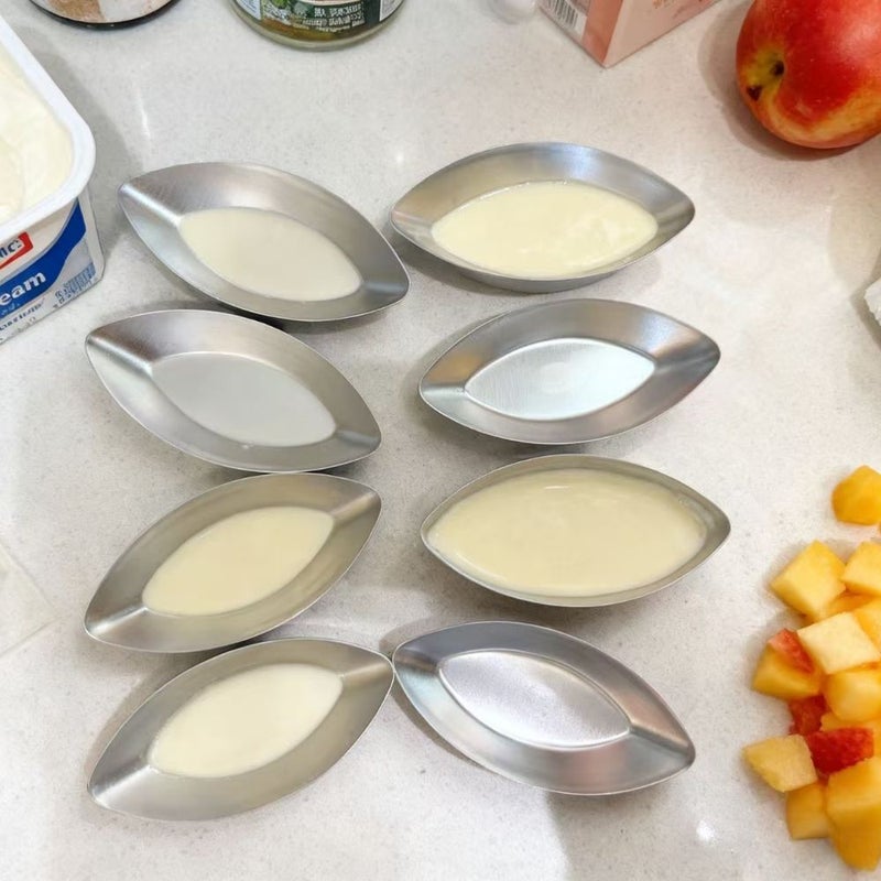 8pcs Boat Shaped Aluminum Tart Molds Non Stick Pudding Cups Durable Baking Molds For Pastries Eggs Dessert Holiday Party Kitchen Baking - Image 4