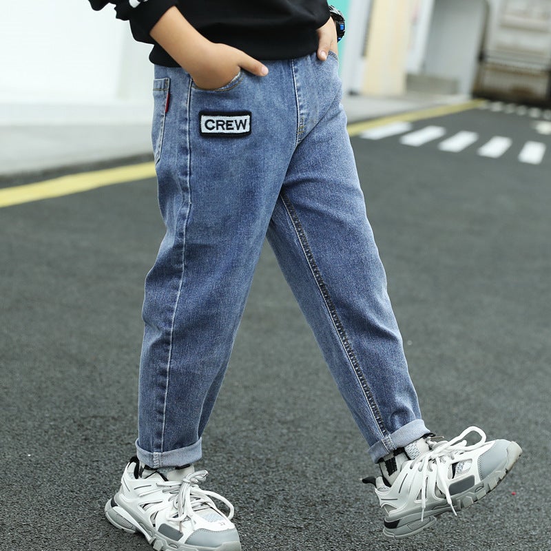 Boys' Jeans Boys' Trousers Primary And Secondary School Children'S Pants Boys' Pants Casual - Image 1