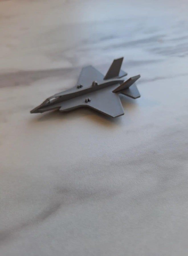 Beoals F-35 Fighter Jet Model, Die-Cast Metal Replica, Grey - Image 2