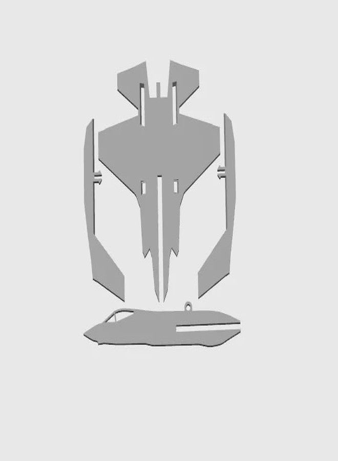 Beoals F-35 Fighter Jet Model, Die-Cast Metal Replica, Grey - Image 3