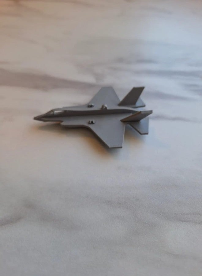 Beoals F-35 Fighter Jet Model, Die-Cast Metal Replica, Grey - Image 1
