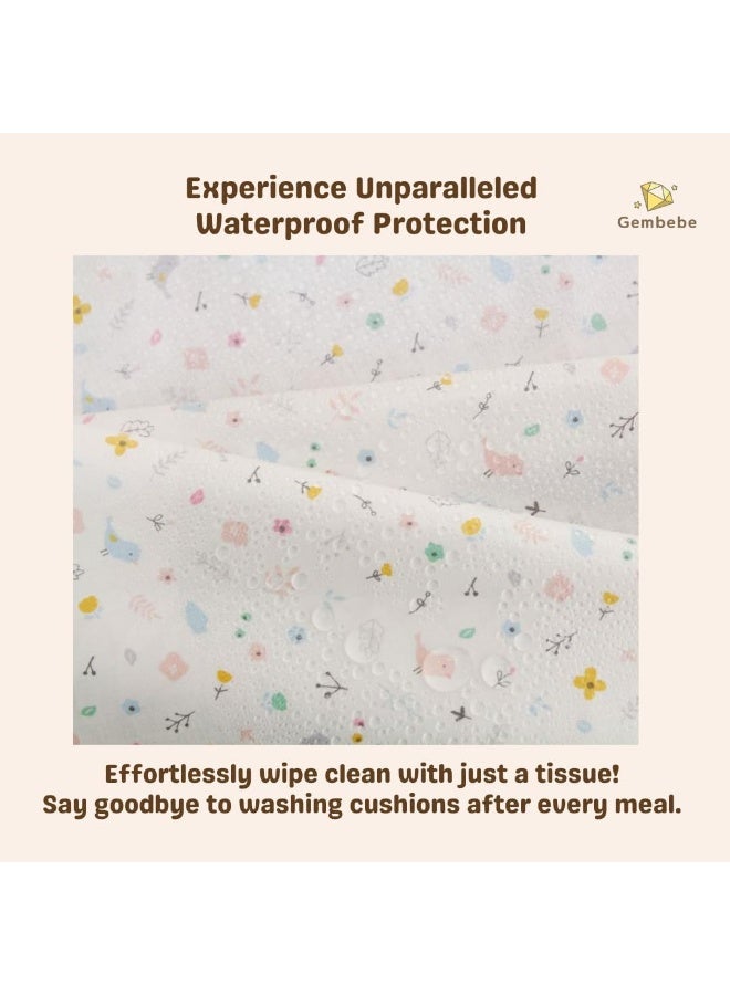 Gembebe Waterproof & Compatible Stokke Tripp Trapp Cushion Set - Easy to Clean - Made Fabric from Korea - 100% Cotton Stokke Tripp Trapp High Chair Cushion Set (Dino Friends) - Image 4