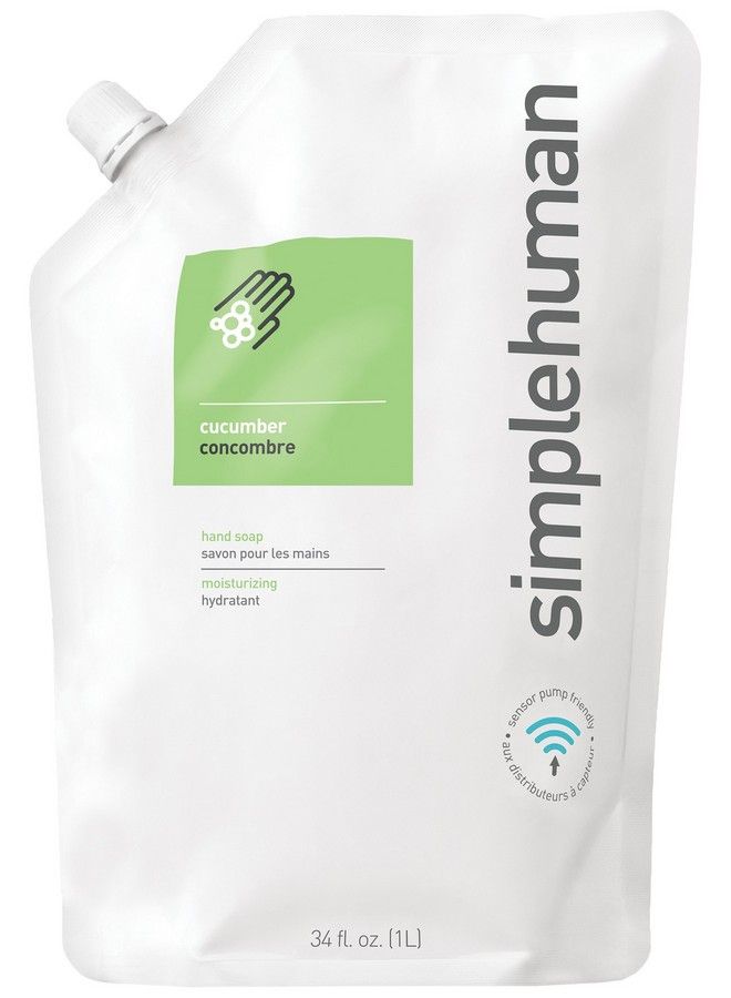 simplehuman Cucumber Refill Pouch 2 X 34 Fl. Oz. Moisturizing Liquid Hand Soap - Image 1