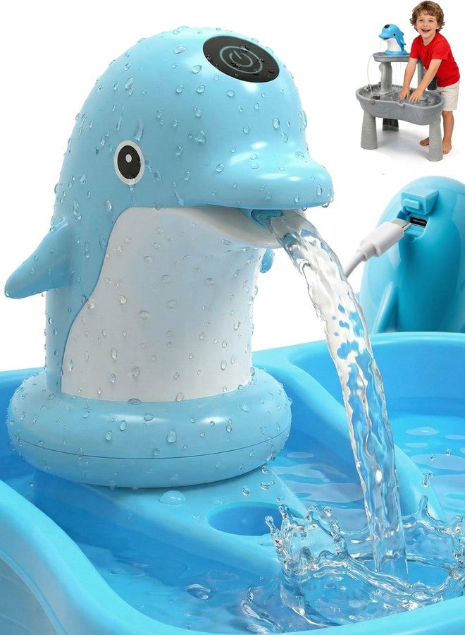 OKPOW Water Table Pump for Toddlers 1-3 - Rechargeable Cordless Waterproof Pump, Universal Fit Kids Water Table & Bath, Hands-Free Steady Flow, Strong Adhesive Pad, 4-Hour Continuous Use - Image 1