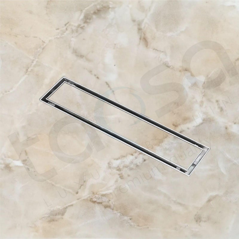 TAPSA LUXURY BATHING تصريف أرضي من الفولاذ المقاوم للصدأ 304 بحجم 8x4 بوصة مع فتحة جانبية وفخ للصراصير - Image 1