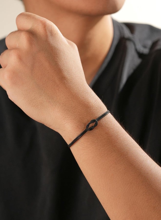 Tarsus To My Son Bracelet Gifts from Mom Dad, Black Love Knot Bracelet Teen Teenage Boy Birthday Christmas Stocking Stuffers Gifts for Adult Son Men - Image 2