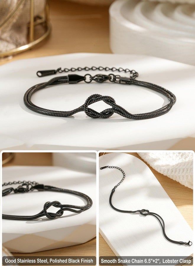 Tarsus To My Son Bracelet Gifts from Mom Dad, Black Love Knot Bracelet Teen Teenage Boy Birthday Christmas Stocking Stuffers Gifts for Adult Son Men - Image 4