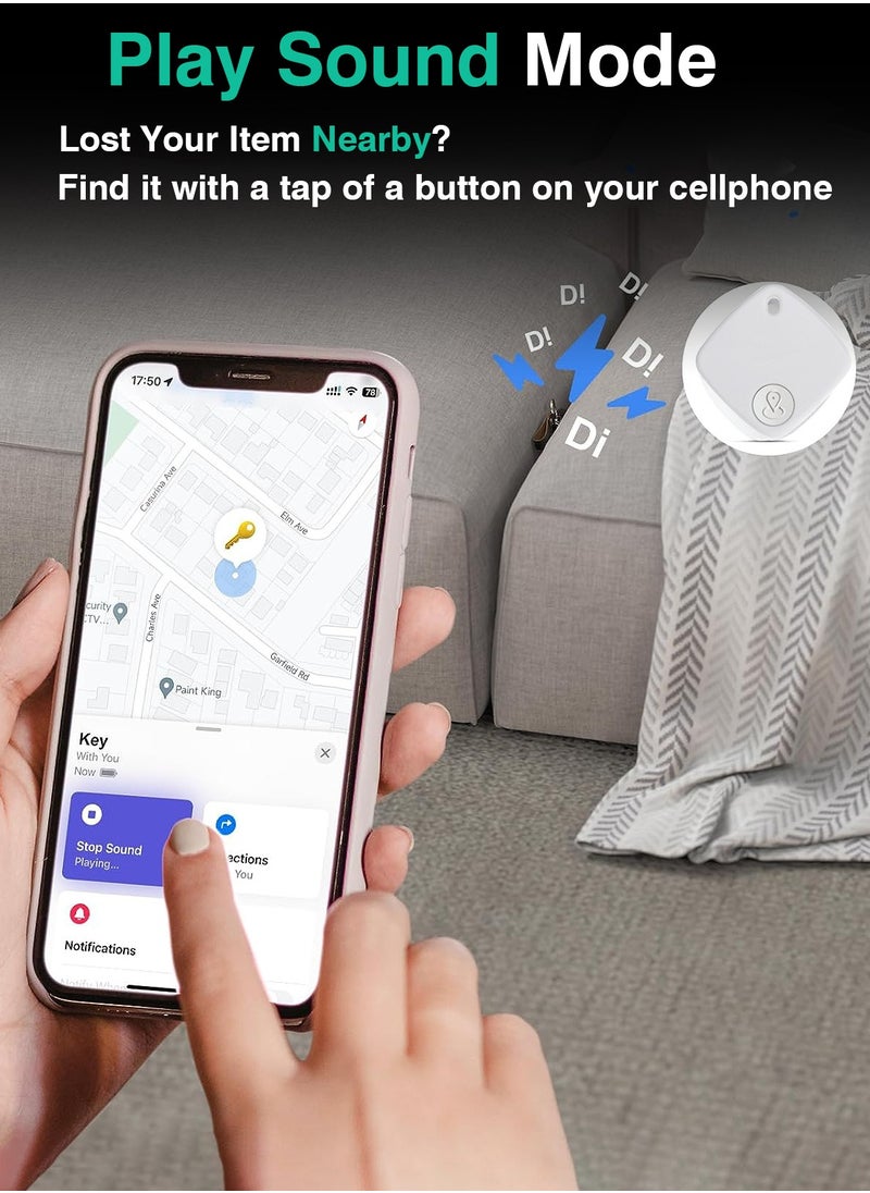اكس كوبس جهاز تعقب ذكي، محدد موقع المفاتيح لاسلكيًا يعمل مع Apple Find My (iOS فقط)، منبه ضد الفقدان، حماية الخصوصية، مكتشف العناصر عن بعد للأطفال والحيوانات الأليفة وحقيبة السفر والحقائب - أبيض  - Image 5