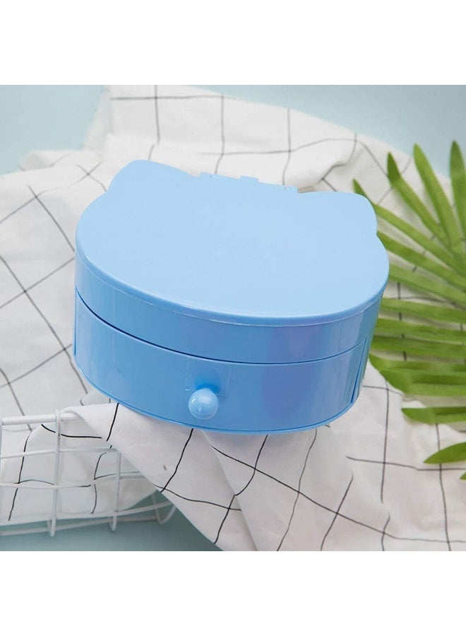 Cat Shape Jewelry Storage Box Plastic Role Play Toy DIY Kids Toys (BLUE) - Image 5
