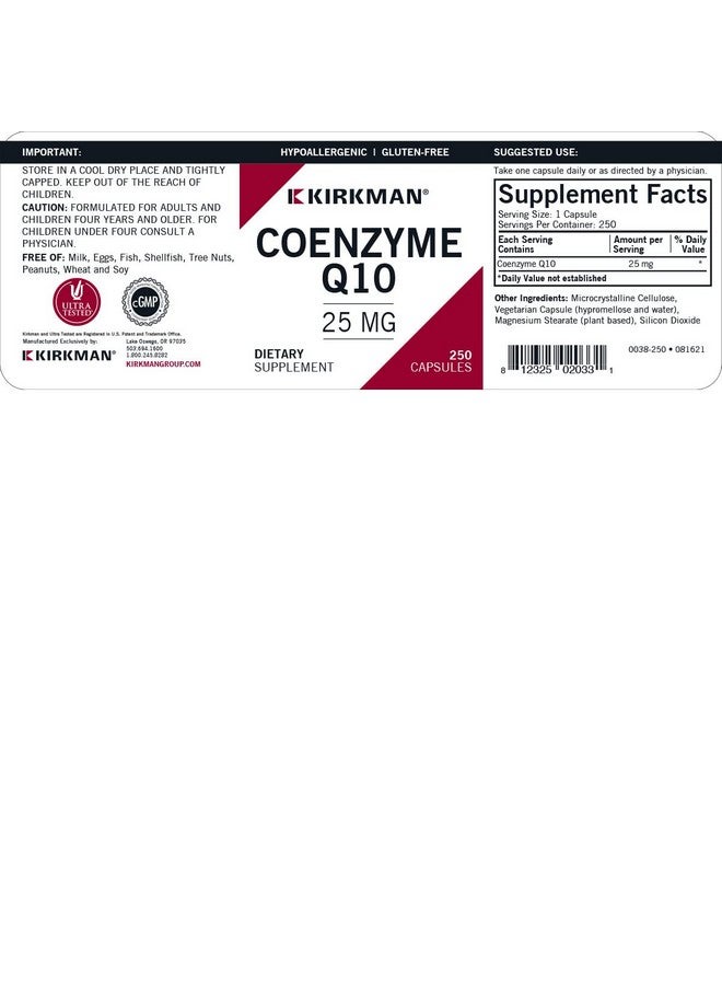 Kirkman Coenzyme Q10-25 mg - 250 Capsules - Image 3