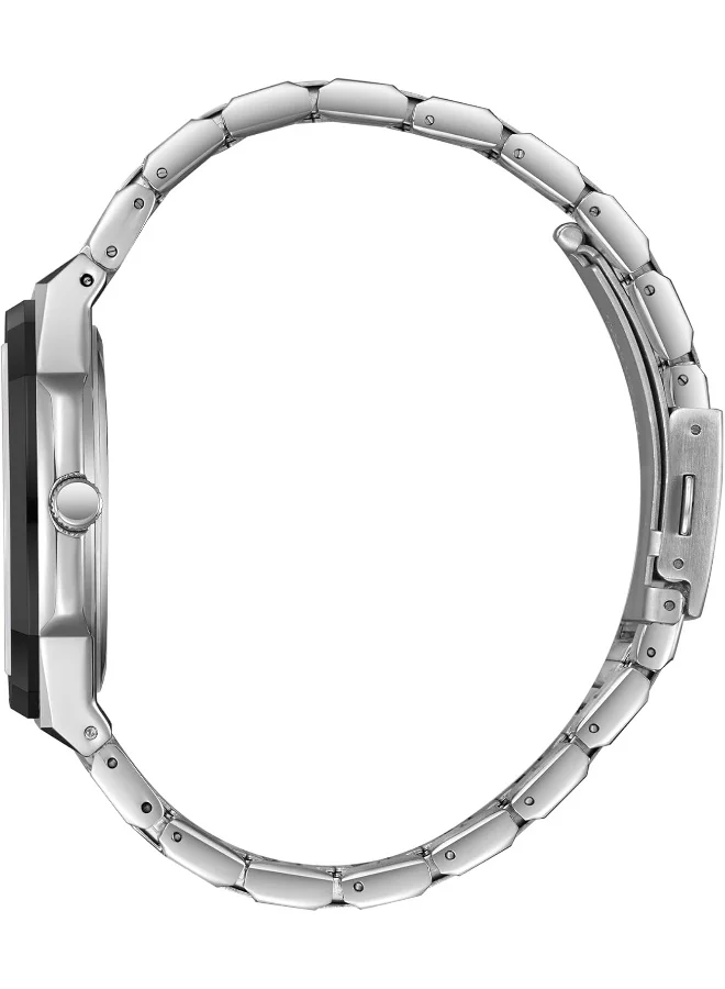 لي كوبر LEE COOPER Men's VX7NE1 Movement Watch, Multi Function Display and Metal Strap - LC08047.360, Black