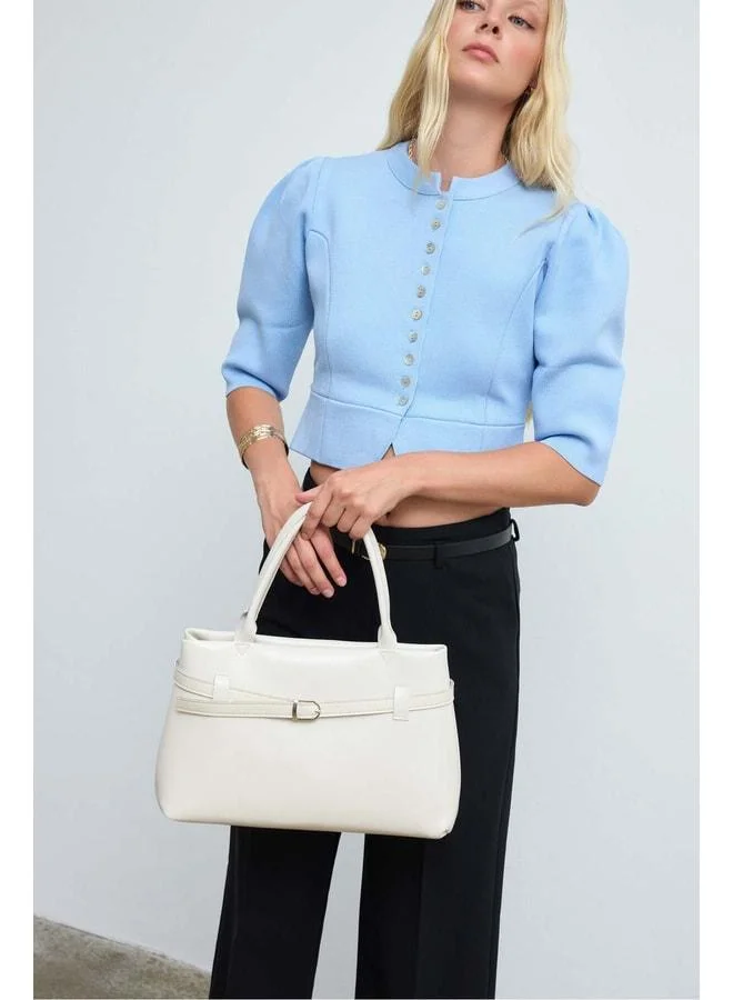 Shule Bags  Amor Toka Detailed Shoulder Bag – Cream. for Women | Best Price UAE