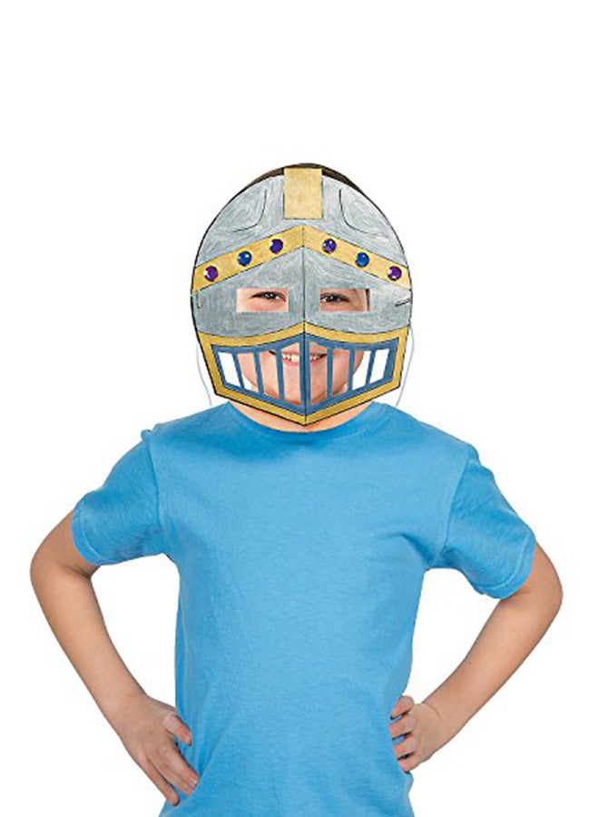 Fun Express Color Your Own Knight Mask Craft Kit (Makes 12) - Crafts for Kids and Fun Home Activities - VBS Vacation Bible School Supplies/Decor - Image 3