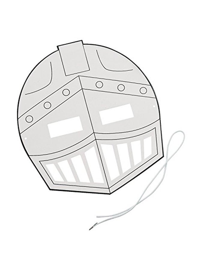 Fun Express Color Your Own Knight Mask Craft Kit (Makes 12) - Crafts for Kids and Fun Home Activities - VBS Vacation Bible School Supplies/Decor - Image 2