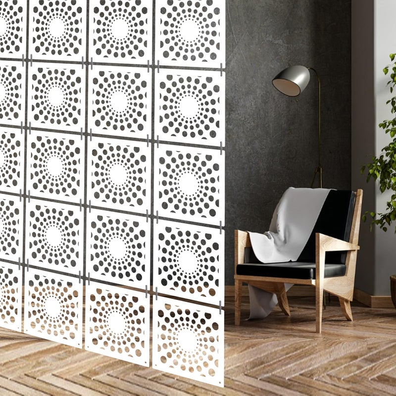 Olive Tree Olive Tree 12Pcs Hanging Room Divider Panel Modern Hanging Screen Partition for Home Decoration Living Room 115 x 115 12 PanelsOTD8094  - Image 2