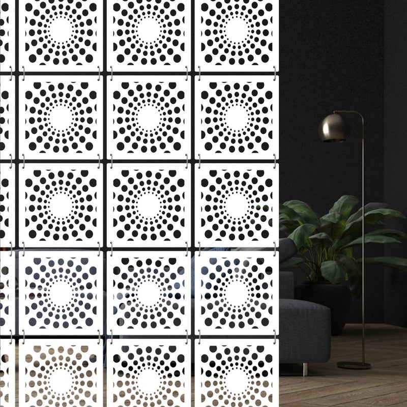 Olive Tree Olive Tree 12Pcs Hanging Room Divider Panel Modern Hanging Screen Partition for Home Decoration Living Room 115 x 115 12 PanelsOTD8094  - Image 1