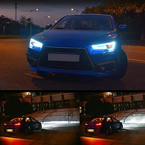 VLAND Headlights Assembly Fit for Mitsubishi Lancer& EVO X 2008-2020 W/DRL, LED Front light with Sequential Turn Signal, Plug-n-Play Headlamp with Demon Eyes, Chromed Housing - Image 5