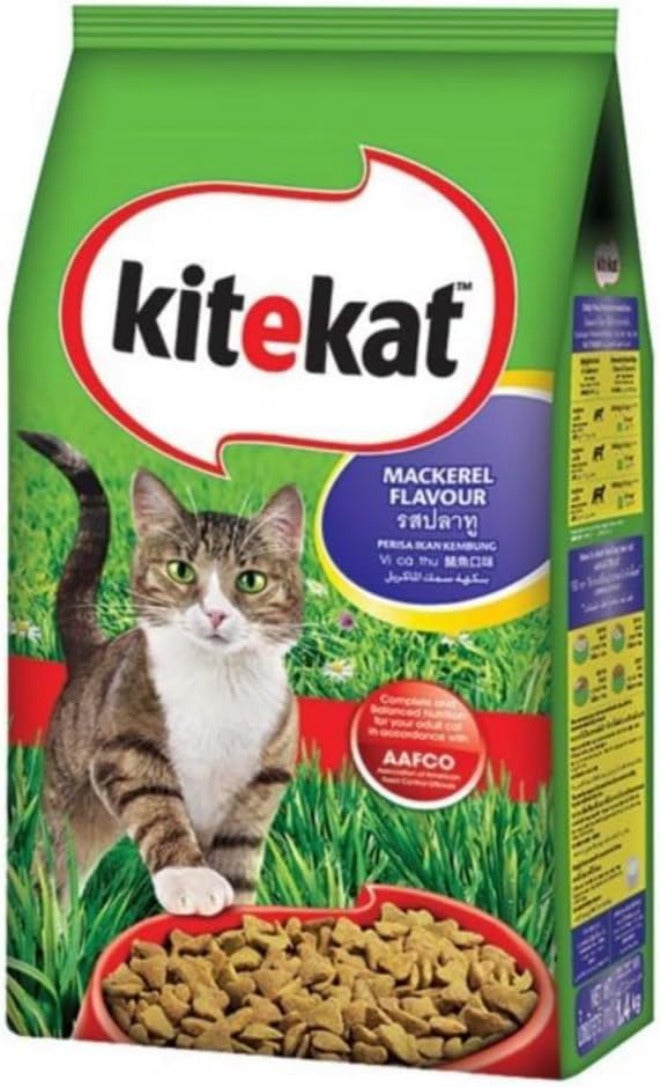 طعام القطط Kitekat من نوع سمك الماكريل - 1.4 كجم