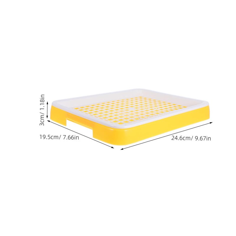 Yellow Potty Training Tray for Small Animals Guinea Pigs Ferrets Bunnies Indoor Outdoor Use Easy to Clean - Image 3