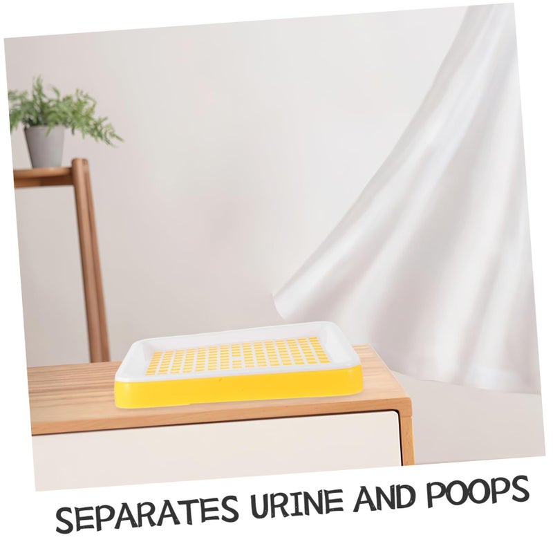 Yellow Potty Training Tray for Small Animals Guinea Pigs Ferrets Bunnies Indoor Outdoor Use Easy to Clean - Image 4