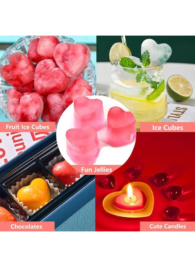 Copzievkae 2 Pack Conversation Heart Mold,14 Holes Heart Shaped Silicone Molds for Chocolate, Candy, Hearts Ice Cube Tray Molds Valentine Candy Hearts Mold Valentine Silicone - Image 3