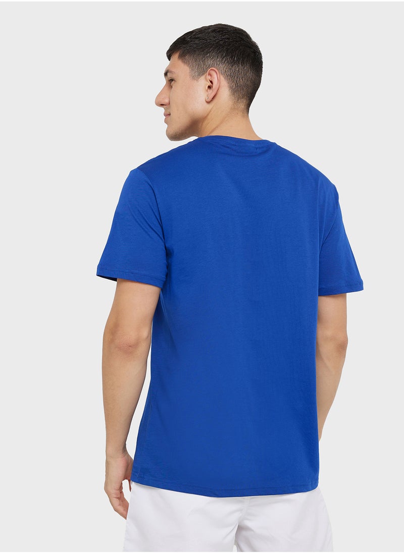 EMPORIO ARMANI Beachwear Logo Crew Neck T-Shirt  - Image 2