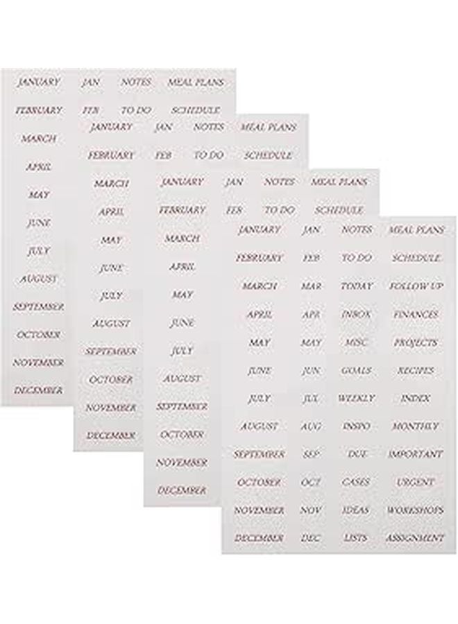Rose Gold Foil Scrapbook Stickers Planner Decoration with English Month Phrases for Journaling DIY - Image 1