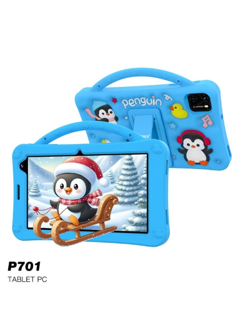 Telzeal P701 7-Inch Android Tablet with Single SIM, 6GB RAM 256GB ROM, 3000mAh Battery | Dual Camera, Wi-Fi, Bluetooth | Compact Learning & Entertainment Tablet with Free Gifts – Pink - Image 1