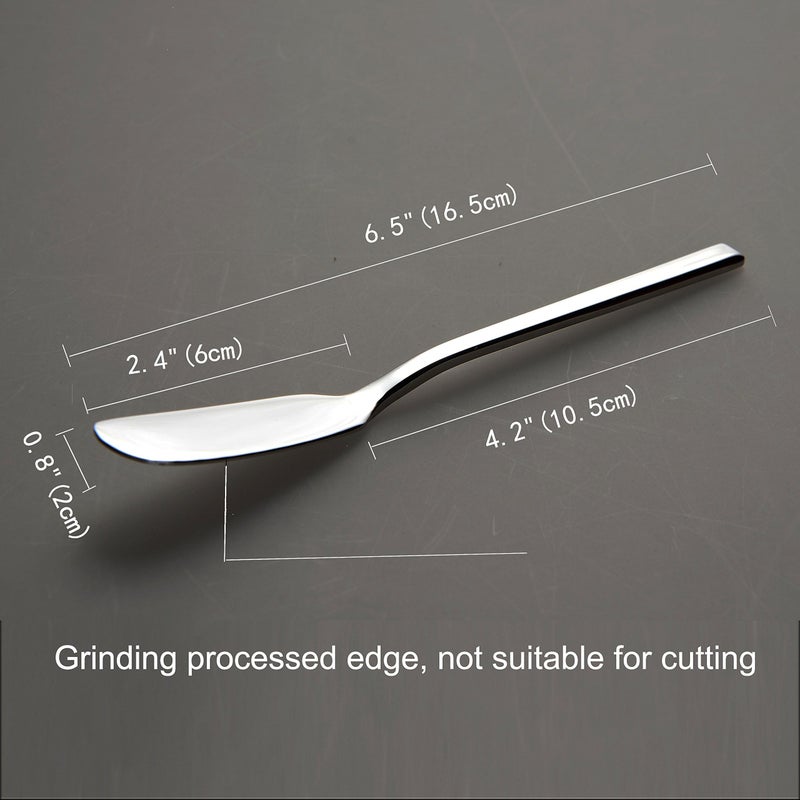IMEEA IMEEA Butter Knife Stainless Steel Butter Knife Spreader 6.5-Inch Cheese Spreaders, Set of 4  - Image 3