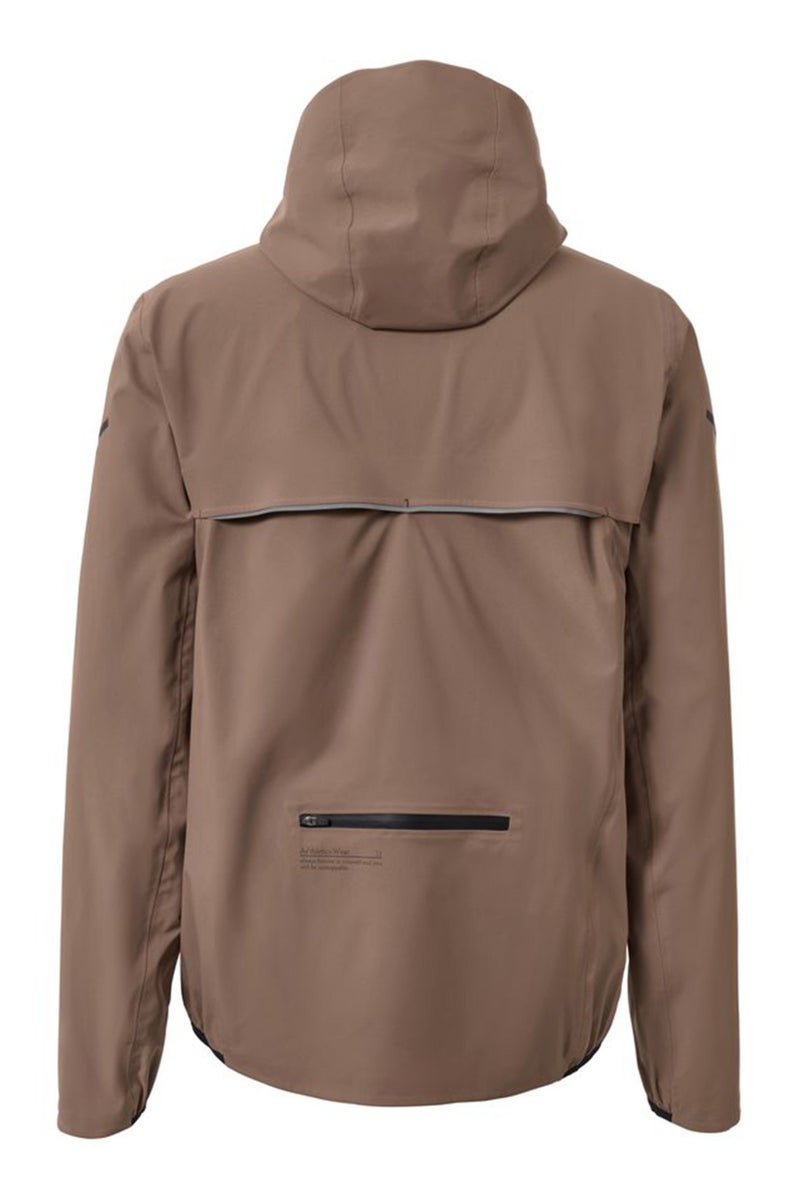Tchibo Men Regular Fit Solid Running Rain Jacket, Brown  - Image 3