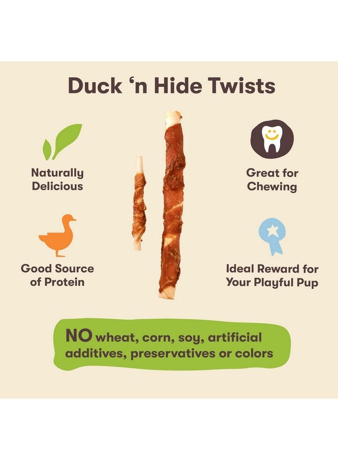 Pet 'n Shape Duck 'n Hide Twist - Duck Wrapped Rawhide Natural Dog Treats, Large, 6 Count - Image 3