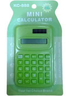 Generic High quality small portable calculator, green color 