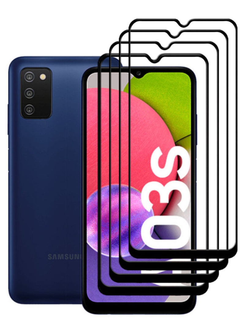 ACLIX 4 Pieces Antistatic ESD Dustproof Premium Quality High Definition Tempered Glass Screen Protector Designed For Samsung Galaxy A03s - Image 1
