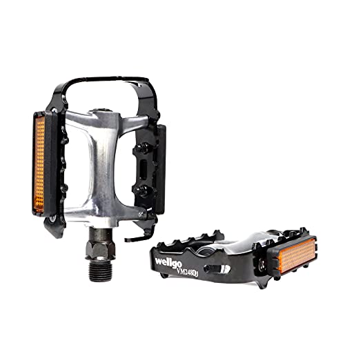 MOHEGIA Bike Pedals,MTB Flat Bicycle Pedal Sets,9/16 Non-Slip Aluminum Replacement for Mountain BMX MTB-Pair - Image 1
